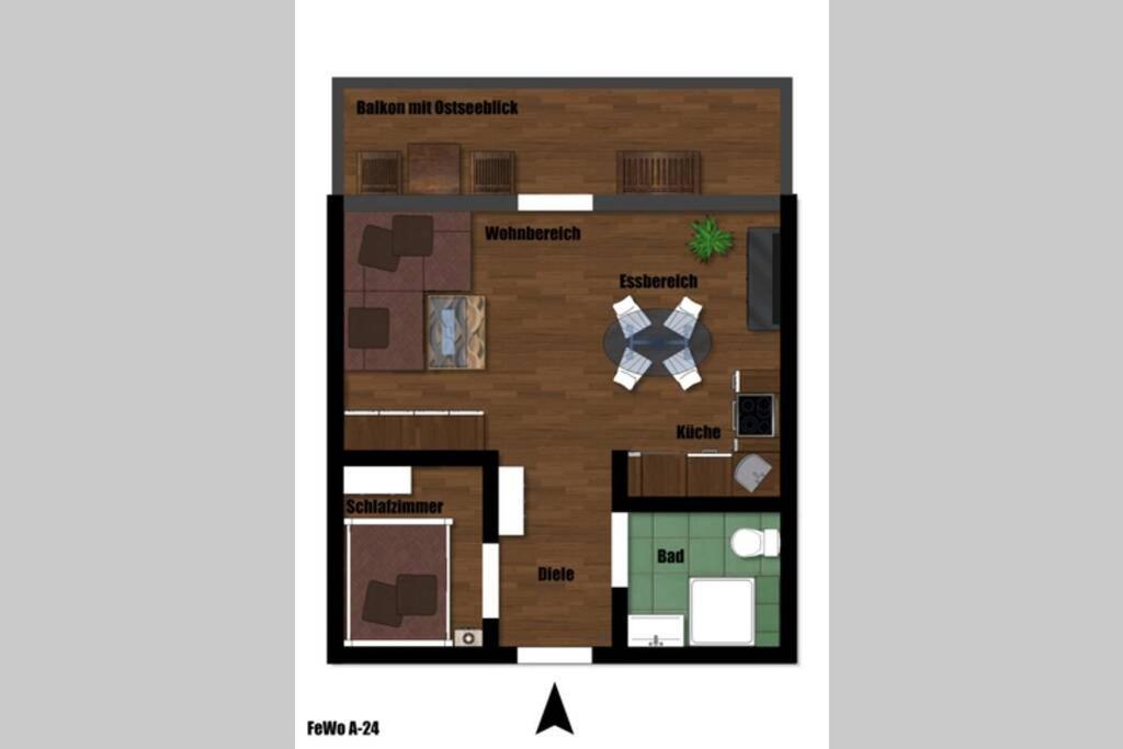 Meerblick Ferienwohnung 지르크도르프 외부 사진